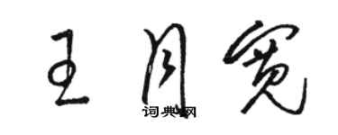 骆恒光王月宽草书个性签名怎么写