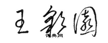 骆恒光王彩园草书个性签名怎么写