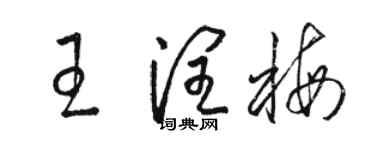 骆恒光王润梅草书个性签名怎么写