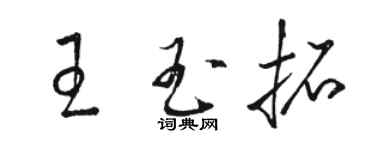 骆恒光王玉拓草书个性签名怎么写