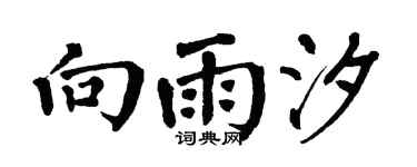 翁闿运向雨汐楷书个性签名怎么写