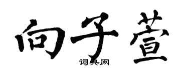 翁闿运向子萱楷书个性签名怎么写