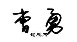 朱锡荣曹勇草书个性签名怎么写