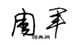 朱锡荣周军草书个性签名怎么写