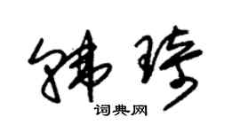 朱锡荣韩琦草书个性签名怎么写