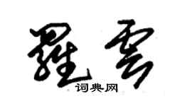 朱锡荣罗云草书个性签名怎么写