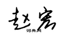 朱锡荣赵宏草书个性签名怎么写