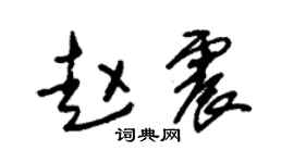 朱锡荣赵震草书个性签名怎么写