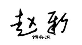 朱锡荣赵新草书个性签名怎么写