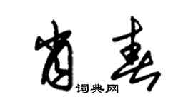 朱锡荣肖春草书个性签名怎么写