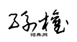 朱锡荣孙权草书个性签名怎么写