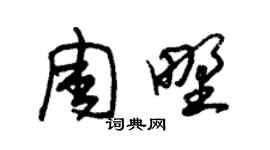 朱锡荣周野草书个性签名怎么写