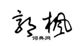 朱锡荣郭枫草书个性签名怎么写