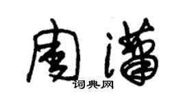 朱锡荣周潇草书个性签名怎么写
