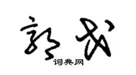 朱锡荣郭戈草书个性签名怎么写