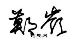 朱锡荣郑岭草书个性签名怎么写