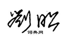 朱锡荣刘昭草书个性签名怎么写