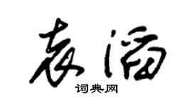 朱锡荣袁滔草书个性签名怎么写