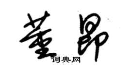 朱锡荣董昂草书个性签名怎么写