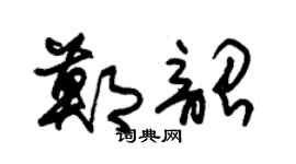 朱锡荣郑韶草书个性签名怎么写