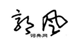 朱锡荣郭风草书个性签名怎么写