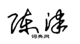 朱锡荣陈津草书个性签名怎么写