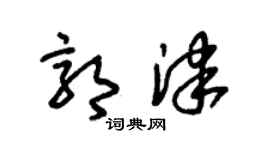 朱锡荣郭津草书个性签名怎么写