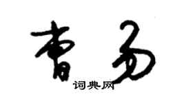 朱锡荣曹易草书个性签名怎么写