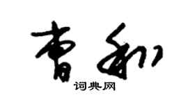 朱锡荣曹和草书个性签名怎么写