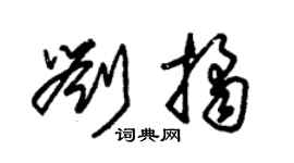 朱锡荣刘桔草书个性签名怎么写