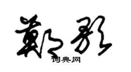 朱锡荣郑歌草书个性签名怎么写