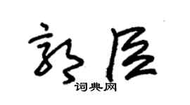 朱锡荣郭臣草书个性签名怎么写