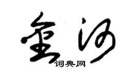 朱锡荣金河草书个性签名怎么写