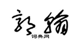 朱锡荣郭翰草书个性签名怎么写