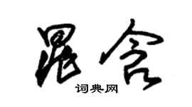 朱锡荣晁含草书个性签名怎么写