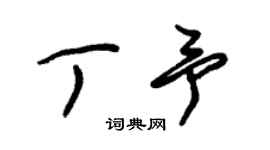 朱锡荣丁予草书个性签名怎么写