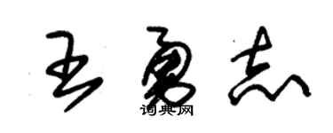 朱锡荣王勇志草书个性签名怎么写