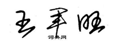 朱锡荣王军旺草书个性签名怎么写