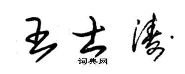 朱锡荣王士涛草书个性签名怎么写