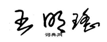 朱锡荣王明瑶草书个性签名怎么写