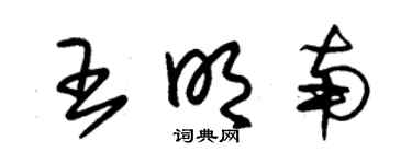 朱锡荣王明南草书个性签名怎么写