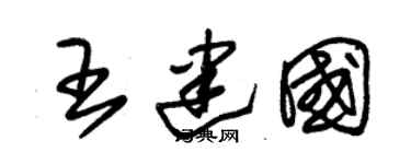 朱锡荣王建国草书个性签名怎么写