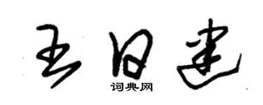 朱锡荣王日建草书个性签名怎么写