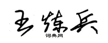 朱锡荣王炼兵草书个性签名怎么写