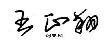 朱锡荣王正翔草书个性签名怎么写