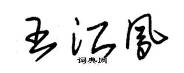 朱锡荣王江凤草书个性签名怎么写