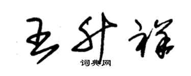 朱锡荣王升祥草书个性签名怎么写