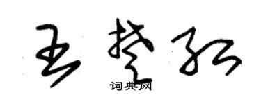 朱锡荣王楚红草书个性签名怎么写