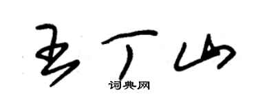 朱锡荣王丁山草书个性签名怎么写