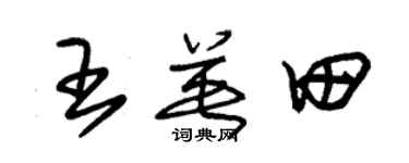 朱锡荣王英田草书个性签名怎么写